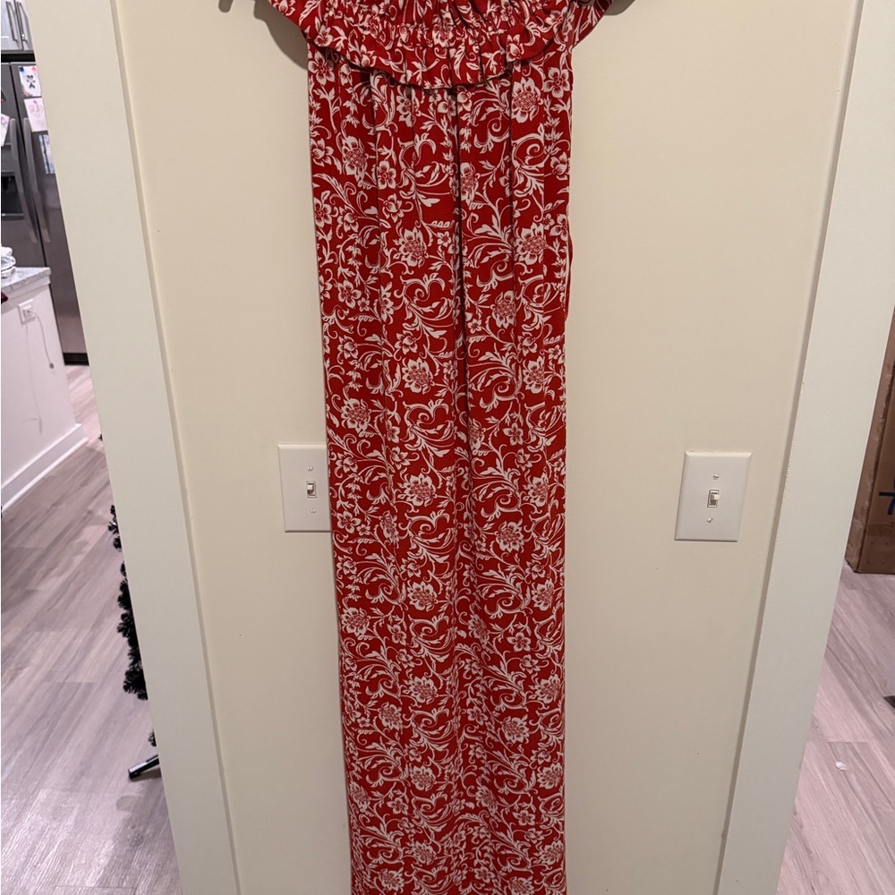 Red Floral Women's Dress